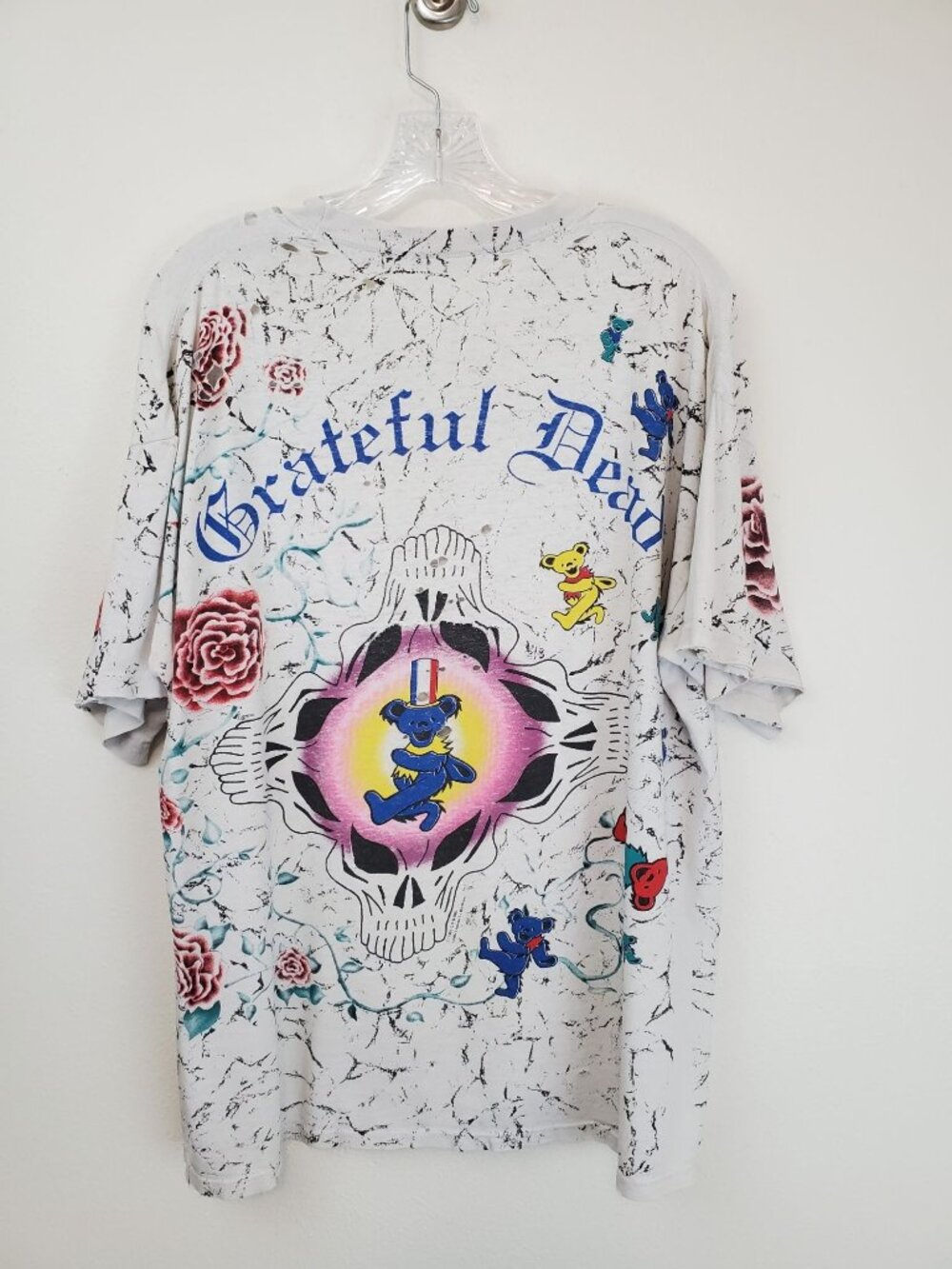 Grateful Dead 1991 dancing bears all over print short sleeved t shirt - flawed - Picture 9 of 14
